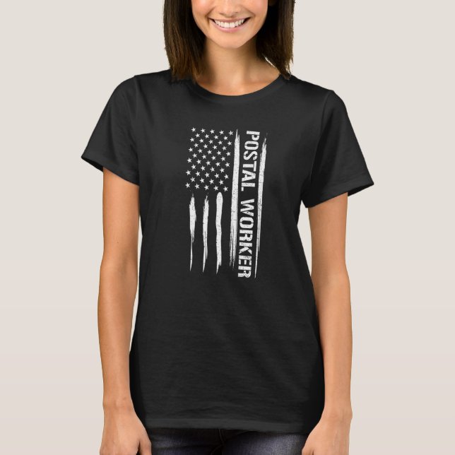 T-shirt Mailbox Postal Worker - American Flag Sayings Prem (Devant)