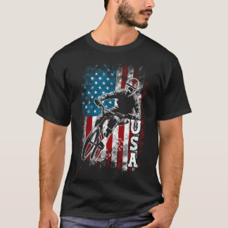 T-shirt Maillot de bain montagne drapeau américain patriot