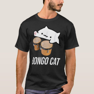 T-shirt maillot de chat bongo avec mignon chat bongo