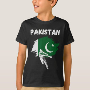 T-shirt Maillot de cricket pakistanais Drapeau du Pakistan
