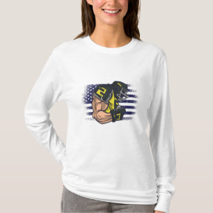 T-shirt Maillot de fan de football américain drapeau États