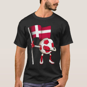 T-shirt Maillot de foot du Danemark Drapeau danois Footll