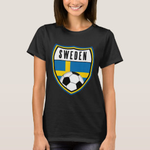 T-shirt Maillot de football de Suède Drapeau suédois 