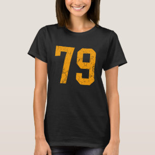 T-shirt Maillot de joueur orange délavé numéro 79 uniforme