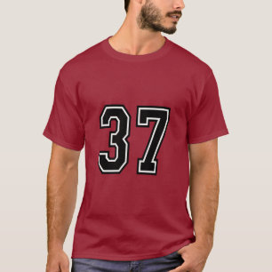 T-shirt Maillot de sport universitaire numéro 37 37e ann