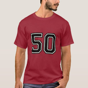 T-shirt Maillot de sport universitaire numéro 50 50e ann