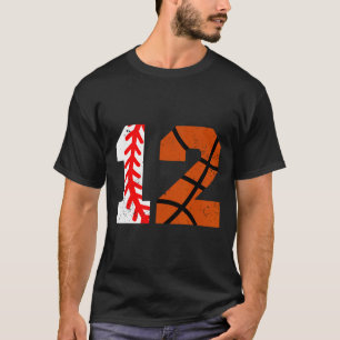 T-shirt Maillot numéro 12 Sketll drôle 12e anniversaire 1
