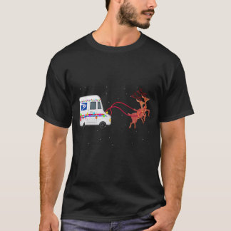 T-shirt Mailman Postal Worker Mail Truck Funny Noël