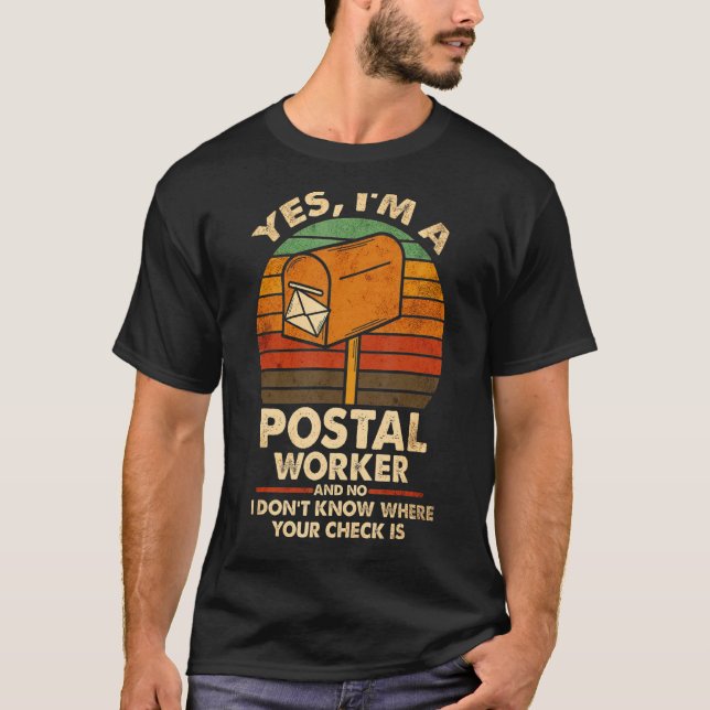 T-shirt Mailman Postman Postal Worker (Devant)