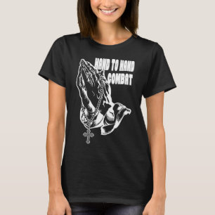T-shirt Main à la main Combat Prière mains Jésus chrétien