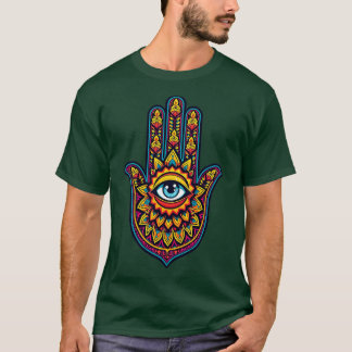 T-shirt Main avec un oeil cinq doigts