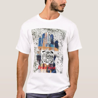T-shirt Main blanche de Bouddha de pièce en t