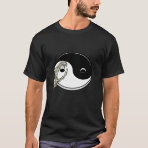 T-shirt Main chinoise Yin et Yang Squelette Tai Chi Yoga N