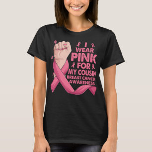 T-shirt Main De Boxe Je Porte Du Rose Pour Mon Cousin