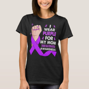 T-shirt Main de boxe Je porte le violet pour ma maman CHIA
