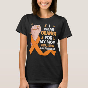 T-shirt Main de boxe Je porte Orange pour ma maman MULTIPL
