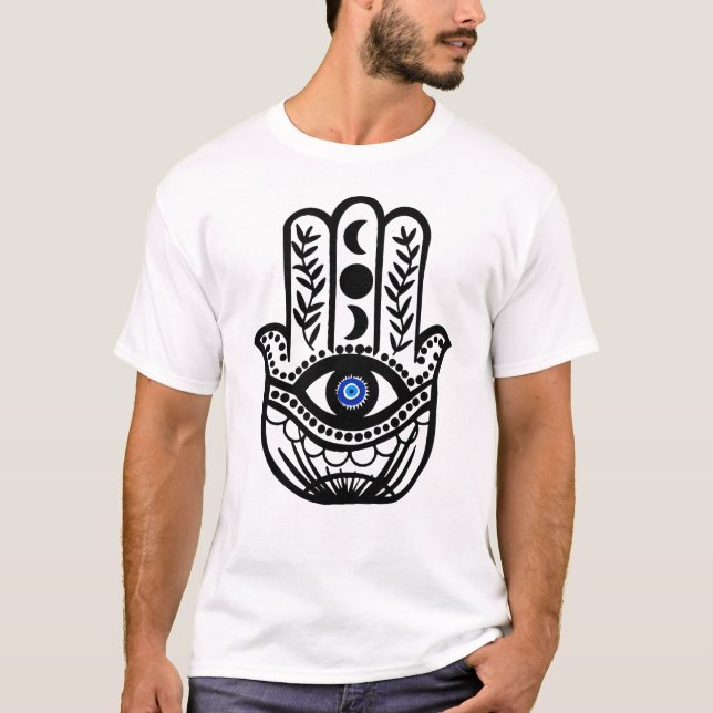 T-shirt Main de Hamsa Fatima Evil Eye (Devant)