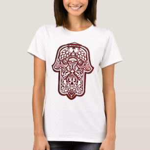 T-shirt Main de henné de Hamsa (Rouge)