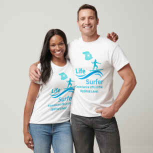 T-shirt Main de surfeur Vie avec patchs