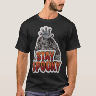 T-shirt Main de zombie Halloween avec toiles d'araignée et