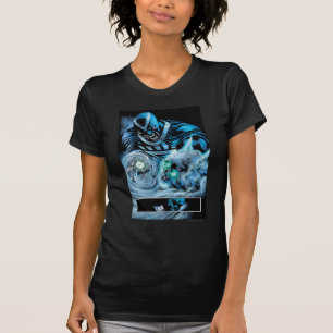 T-shirt Main noire avec le panneau de crâne