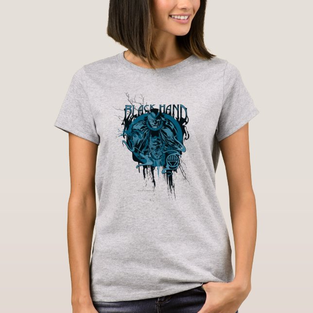 T-shirt Main noire - Collage graphique (Devant)