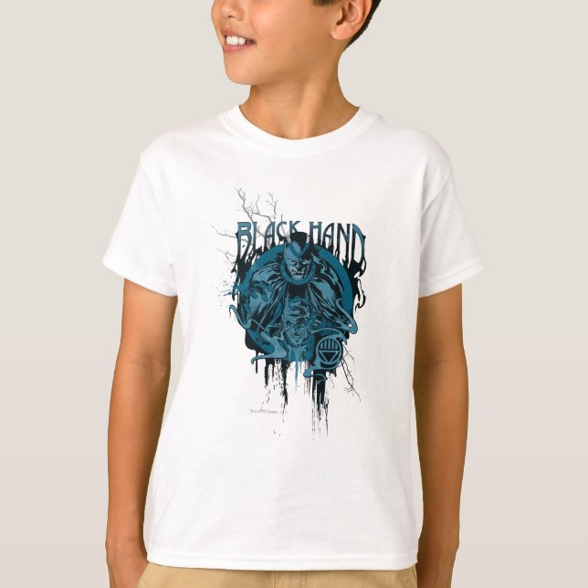 T-shirt Main noire - Collage graphique (Devant)