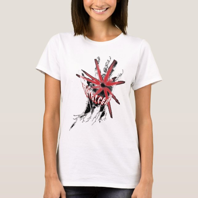 T-shirt Main percée à l'ongle (Devant)