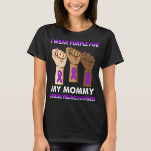 T-shirt Main Silence Je Porte Violet Pour Ma Maman Domesti