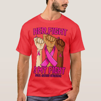 T-shirt Main Son Combat Est Mon Combat Conscience Du Cance