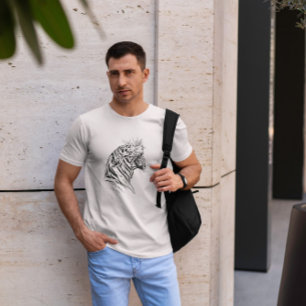 T-shirt Main Tigre en colère tirée