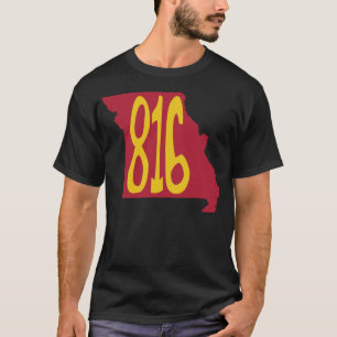 T-shirt Main tirée Missouri State 816 Indicatif régional R