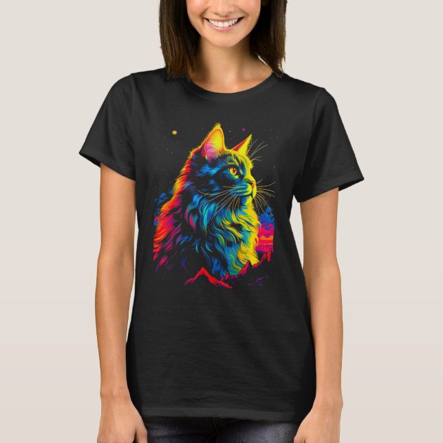 T-shirt Maine Coon Cat (Devant)
