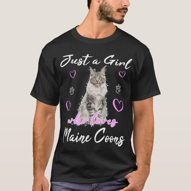 T-shirt Maine Coon Cat Cats chaton kitten Maine Coon motif (Devant)