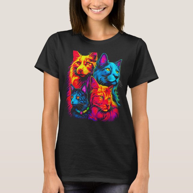 T-shirt Maine Coon Cat Family (Devant)