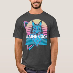 T-shirt Maine Coon Cat Retro