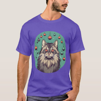 T-shirt Maine Coon Cat Xmas Ornament1