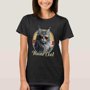 T-shirt Maine Coon Chat Retro Outfit Maine Cool Animal Kit