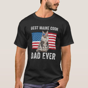 T-shirt Maine Coon Papa Américain Amoureux des chats Drap