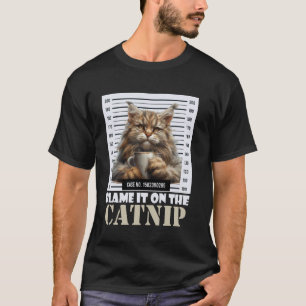 T-shirt Maine Coon REJETEZ LA FAUTE SUR L'HERBE À CHAT Drô