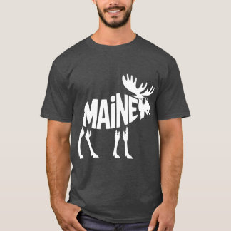 T-shirt Maine drôle d'orignal wilderness extérieur vacance
