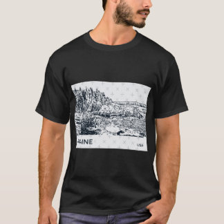 T-shirt Maine États-Unis 1