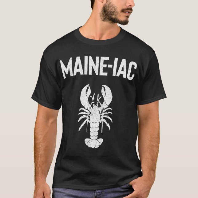 T-shirt Maine Homard fou Homard Manger Pêche Maine (Devant)