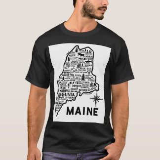 T-shirt Maine Map