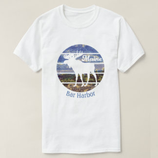 T-shirt Maine Moose Nom de ville personnalisé Rétro