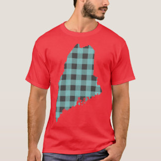 T-shirt Maine Plaid in Mint