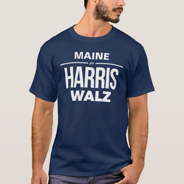 T-shirt Maine pour Harris Walz (Devant)