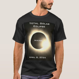 T-shirt MAINE Total éclipse solaire 8 avril 2024