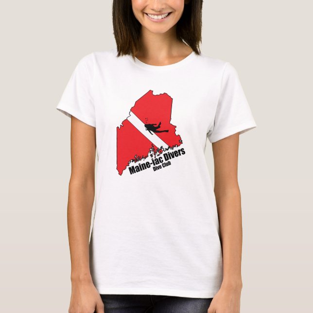 T-shirt Maineiac Divers Silhouette Design femmes Tee basic (Devant)