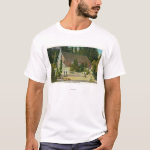 T-shirt MaineView d'un cabine de rondin dans les bois du